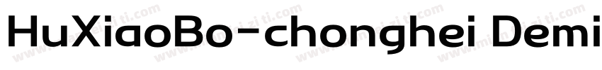 HuXiaoBo-chonghei DemiBold字体转换
